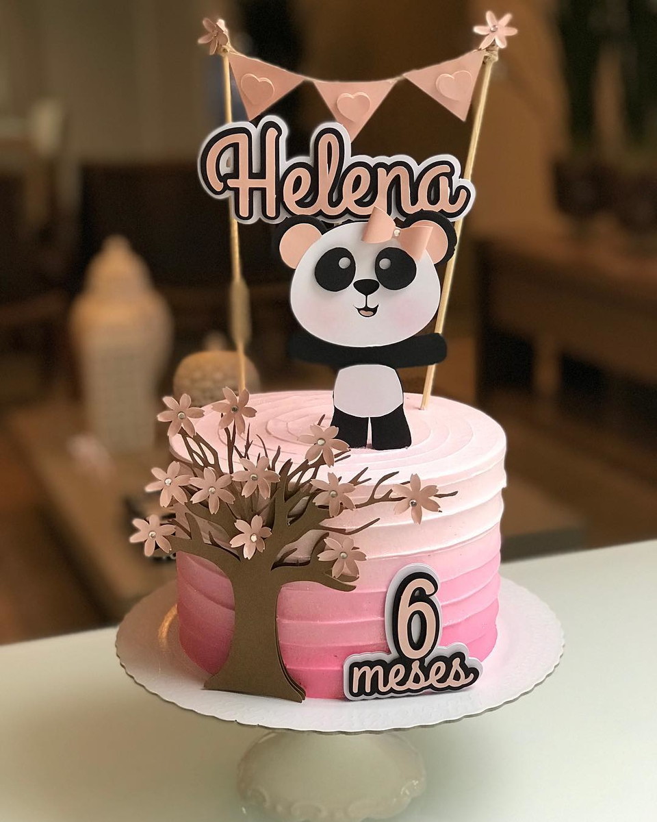Arquivo de Corte Topo de Bolo Pandinha Cute