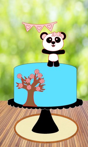 Arquivo de Corte Topo de Bolo Pandinha Cute