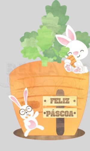 Arquivo de Corte Topo de Bolo Páscoa Cute 38 - Bf