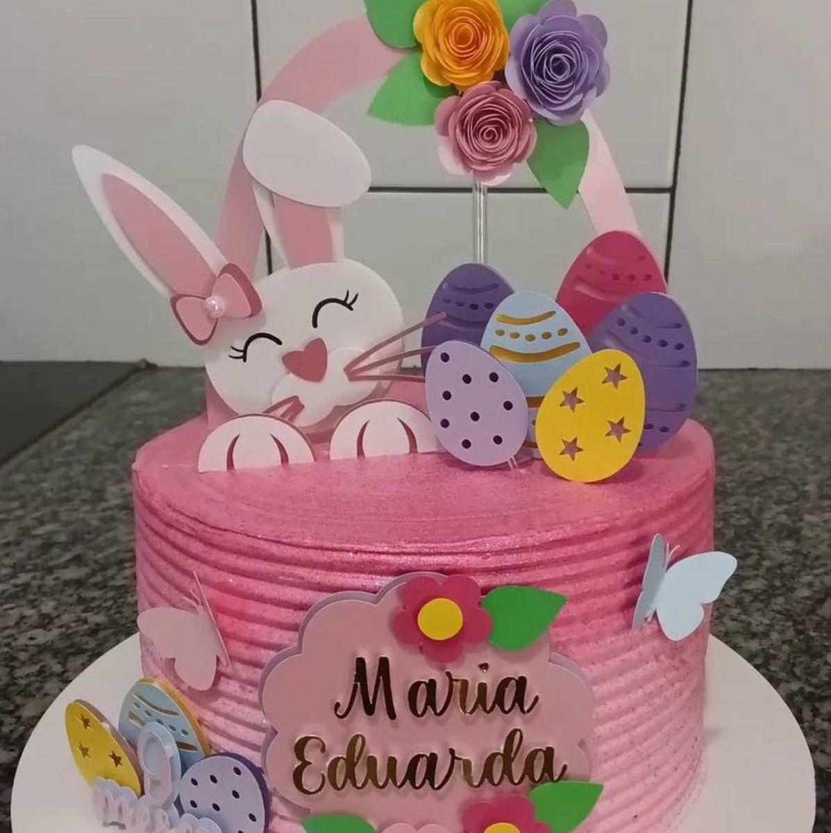 Arquivo de Corte Topo de Bolo Páscoa Menina