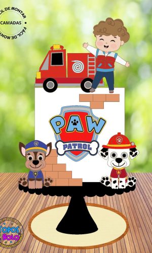 Arquivo de Corte Topo de Bolo Patrulha Canina Cute