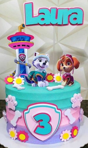 Arquivo de Corte Topo de Bolo Patrulha Canina Menina -007