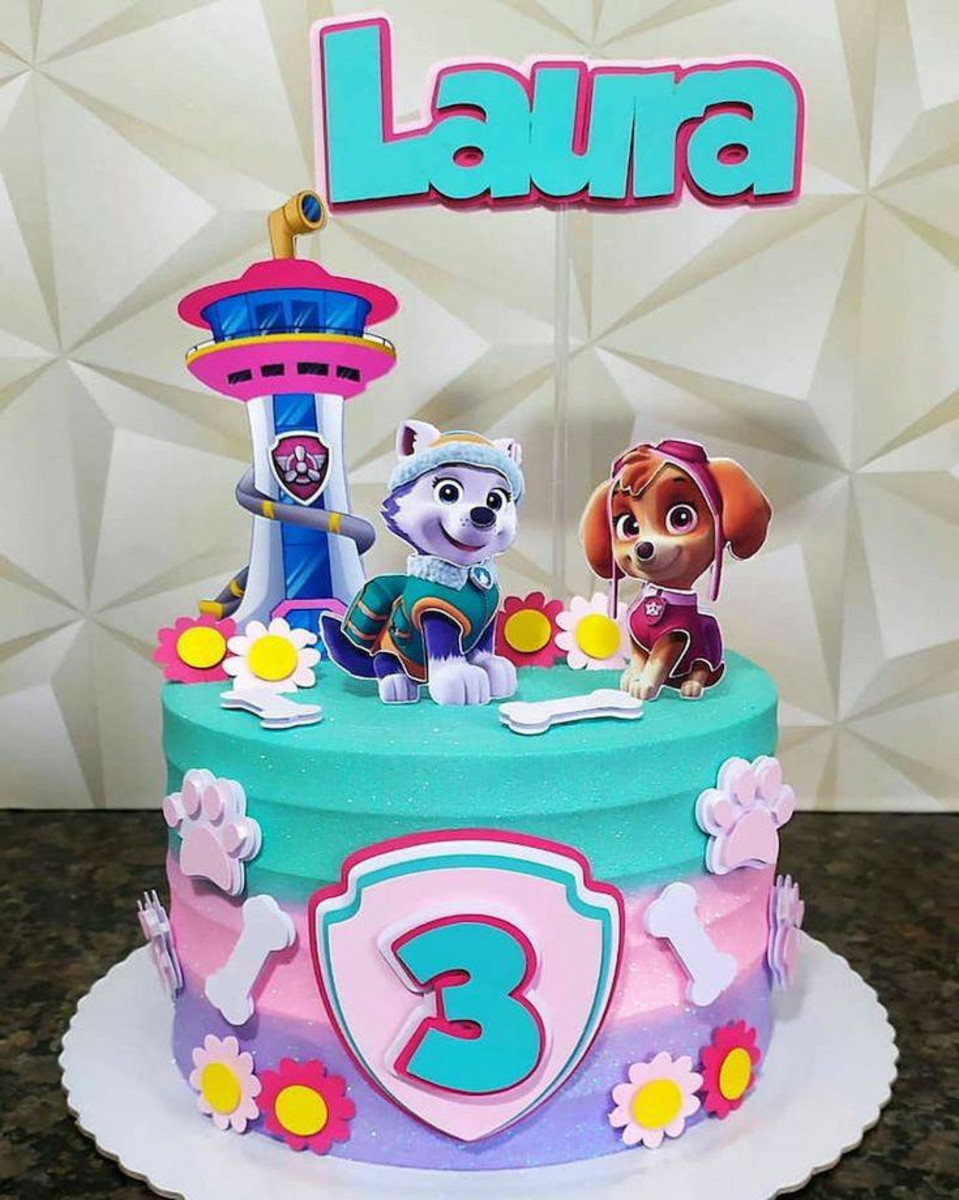 Arquivo de Corte Topo de Bolo Patrulha Canina Menina -007