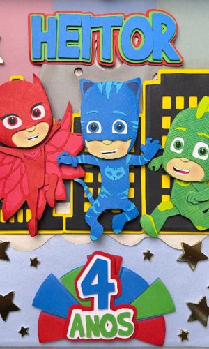 Arquivo de Corte: Topo de Bolo Pj Mask 002