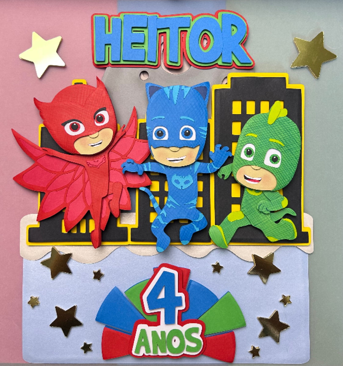 Arquivo de Corte: Topo de Bolo Pj Mask 002