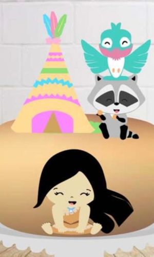 Arquivo de Corte Topo de Bolo Pocahontas Cute