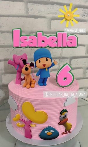 Arquivo de corte Topo de Bolo Pocoyo Menina