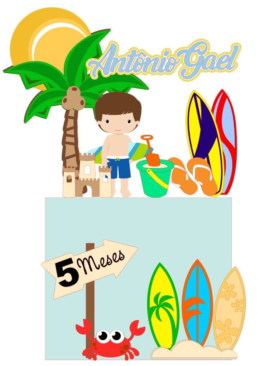 ARQUIVO DE CORTE TOPO DE BOLO Praia Menino
