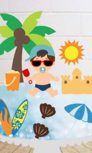Arquivo de Corte Topo de Bolo Praia Menino