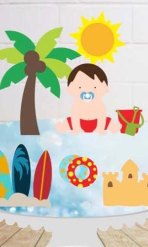 Arquivo de Corte Topo de Bolo Praia Menino