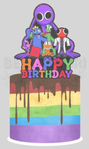 Arquivo de Corte Topo de Bolo Rainbow Friends - Bfiori