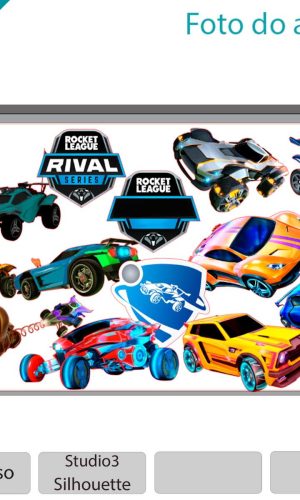 ARQUIVO de corte Topo de bolo Rocket League + 1 tema da loja