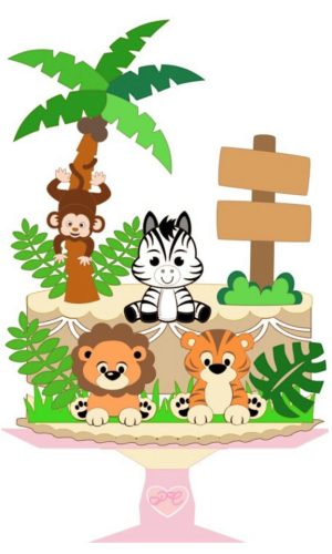 Arquivo de corte topo de bolo Safari baby STUDIO-2