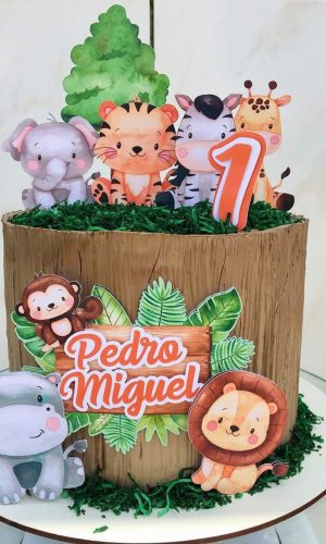 Arquivo de Corte Topo de Bolo Safari Baby 4
