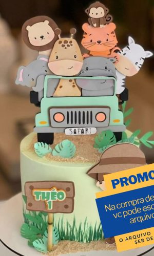Arquivo De Corte Topo De Bolo Safari Cute