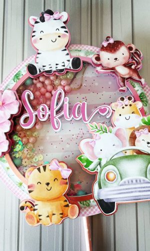 Arquivo de Corte Topo de Bolo Safari Cute