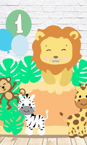 Arquivo de Corte Topo de Bolo Safari Cute Camadas Studio 006