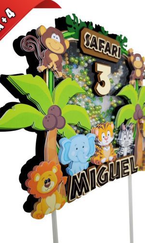 Arquivo de Corte Topo de Bolo Safari Cute