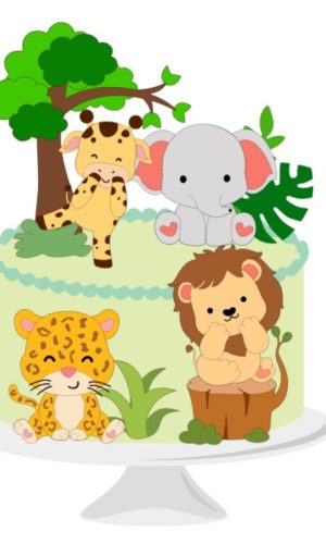 Arquivo de Corte Topo de Bolo Safari Cute