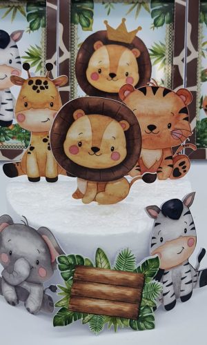 Arquivo de Corte Topo de Bolo Safari Cute