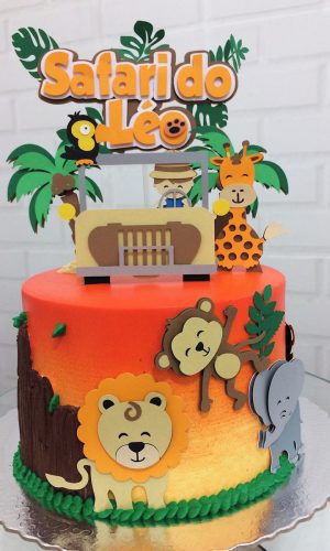 Arquivo De Corte Topo De Bolo Safari Em Camadas 86