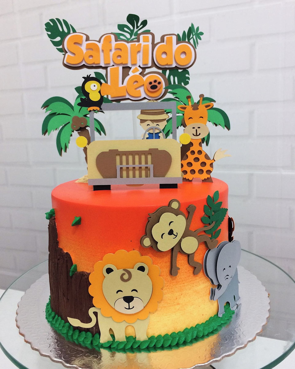Arquivo De Corte Topo De Bolo Safari Em Camadas 86