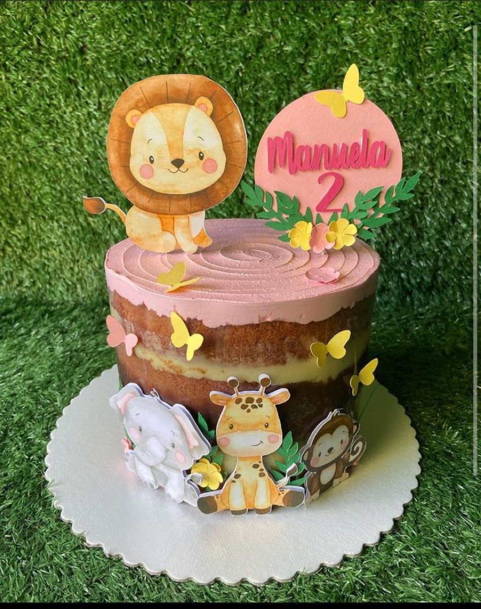 Arquivo De Corte Topo De Bolo Safari Menina