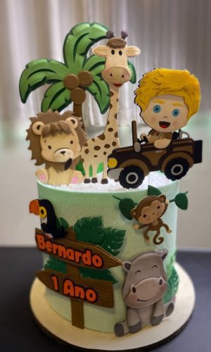 Arquivo de Corte: Topo de Bolo Safari Menino Cute 023