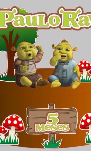 Arquivo de Corte Topo de Bolo Shrek Baby
