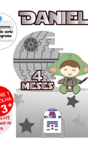 Arquivo de Corte Topo de Bolo Star Wars Bebê Yoda