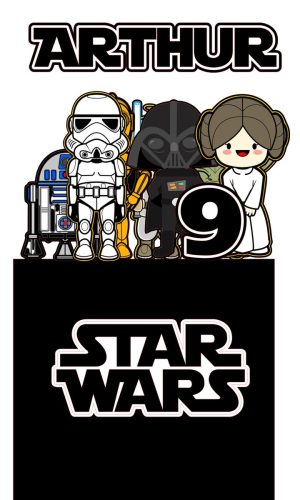 Arquivo de Corte Topo de Bolo Star Wars Cute