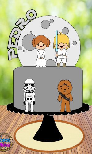 Arquivo de Corte Topo de Bolo Star Wars Cute