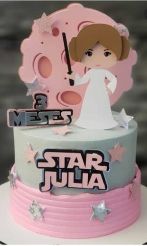 Arquivo de Corte Topo de Bolo Star Wars Menina Studio