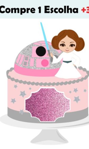 Arquivo de Corte Topo de Bolo Star Wars Menina