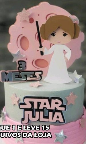 Arquivo de Corte - Topo de Bolo Star Wars Menina