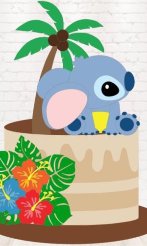 Arquivo De Corte Topo De Bolo Stitch Em Camadas 239