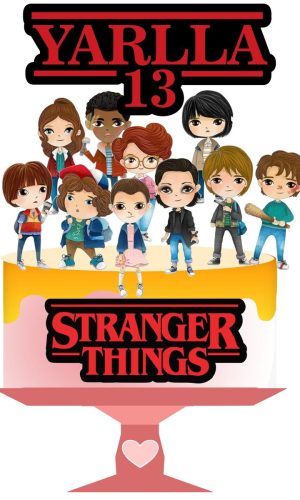 Arquivo de corte topo de bolo Stranger Things