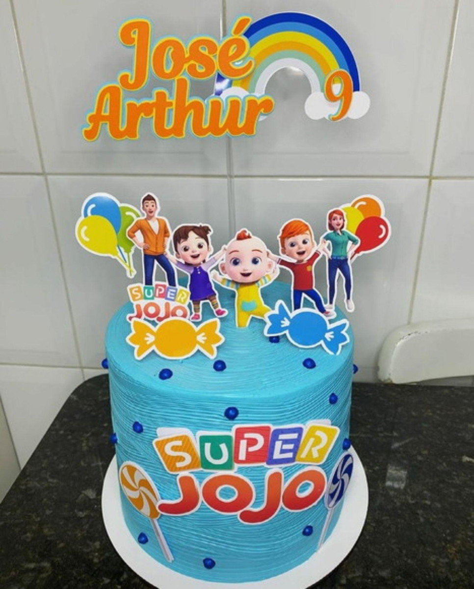ARQUIVO DE CORTE TOPO DE BOLO SUPER JOJO #13675 - Imagem 2