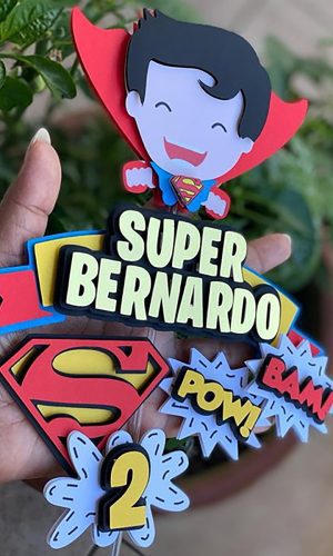 Arquivo de Corte: Topo de Bolo Super Man Cute 003