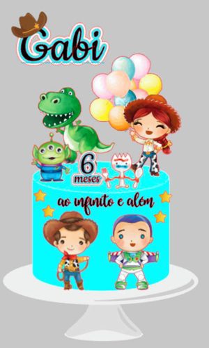 Arquivo de Corte Topo de Bolo Toy Story 4 Cute + Kit Toy 4