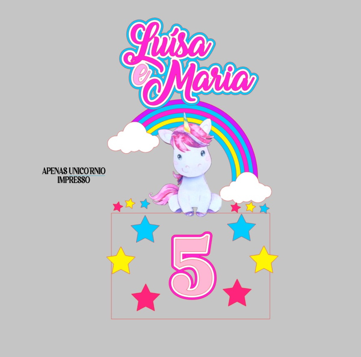 Arquivo de Corte Topo de Bolo Unicornio