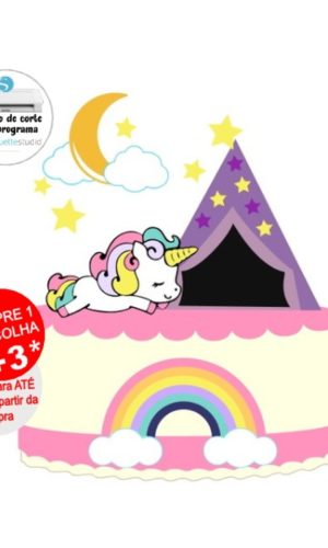 Arquivo de Corte Topo de Bolo Unicornio Baby