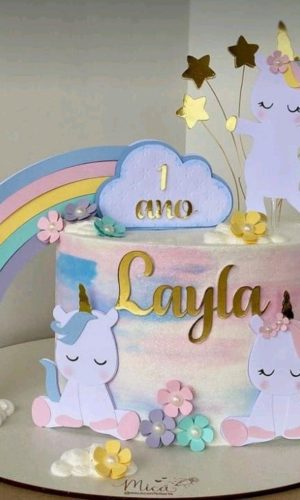 ARQUIVO DE CORTE TOPO DE BOLO UNICORNIO CAMADAS #2665
