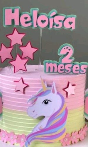 Arquivo de Corte Topo de Bolo Unicornio Camadas #2666
