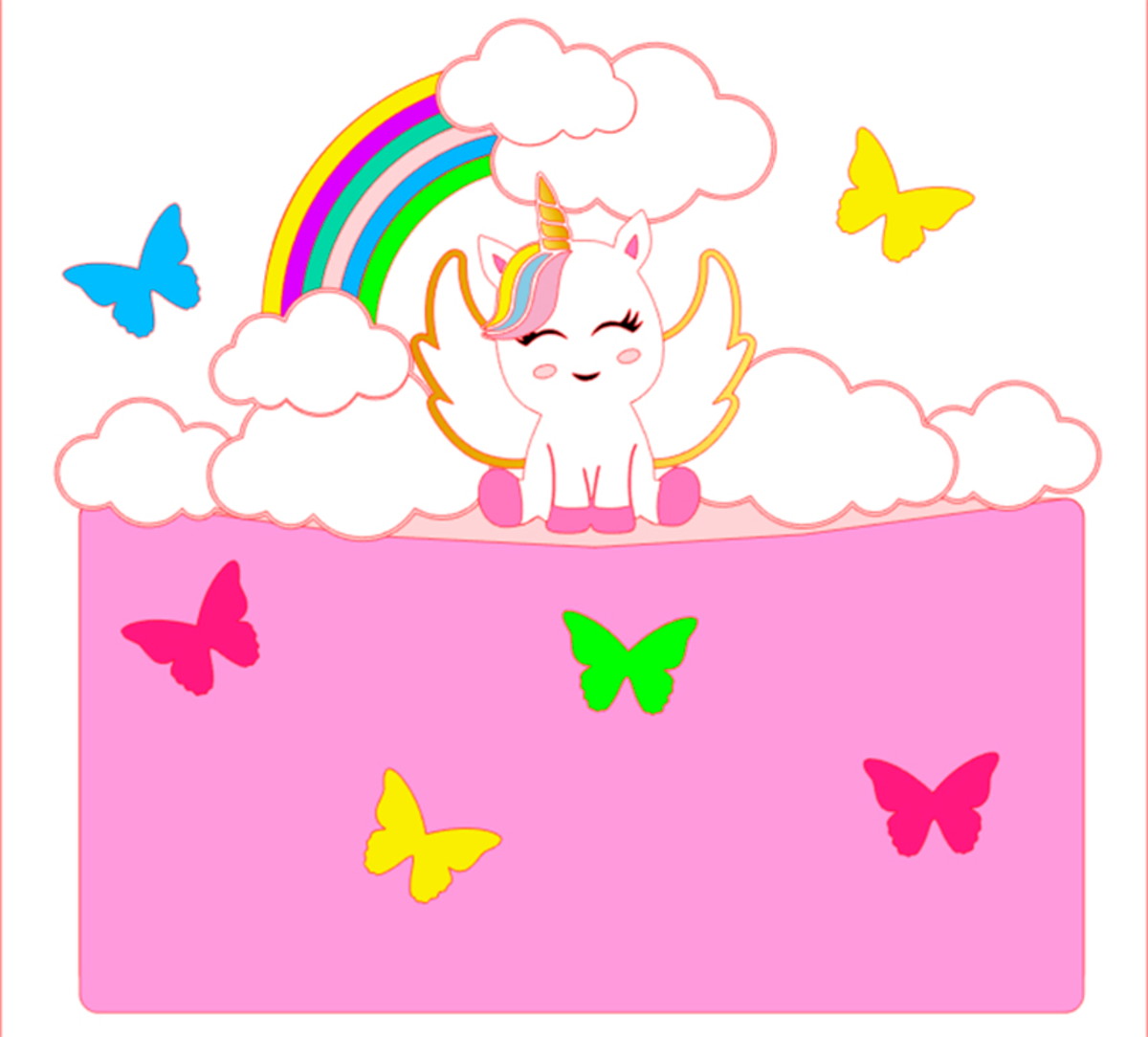 Arquivo Topo de Bolo Unicornio Cute Baby Ganhe +3 Produtos - Imagem 2