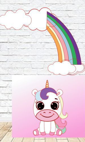 Arquivo de Corte Topo de Bolo Unicornio Cute Studio 006