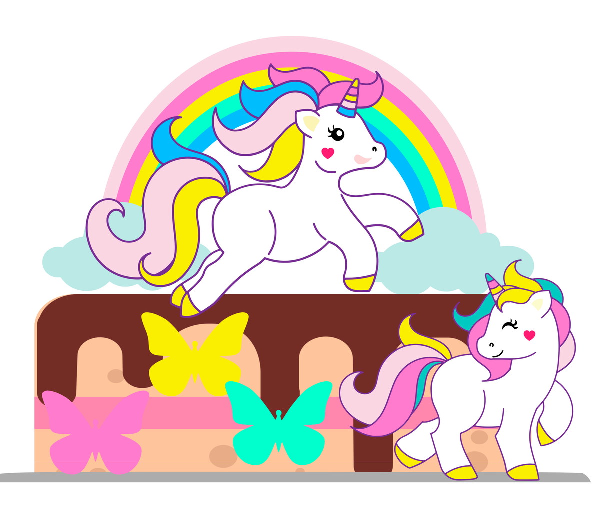 Arquivo Topo de Bolo Unicornio em Camadas Ganhe +3 Produtos - Imagem 2
