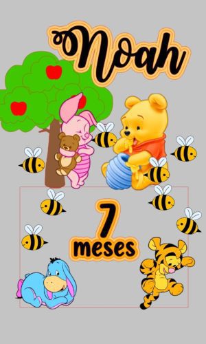 Arquivo de Corte Topo de Bolo Ursinho Pooh Baby
