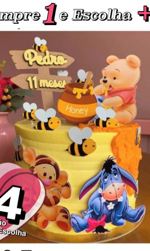 Arquivo de Corte Topo de Bolo Ursinho Pooh Baby - Studio
