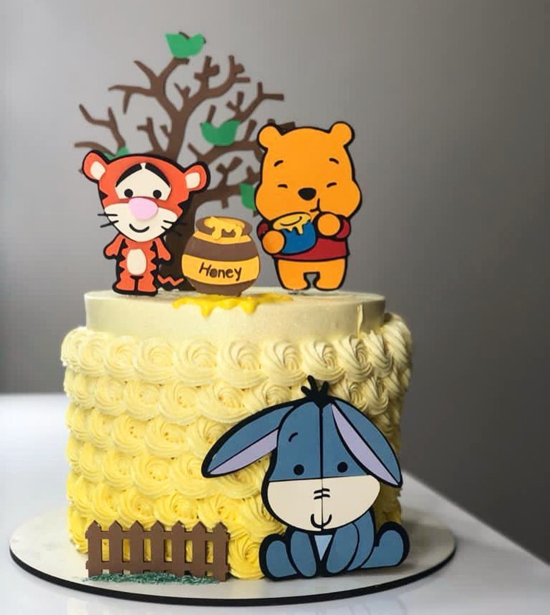 Arquivo De Corte Topo De Bolo Ursinho Pooh Cute - Imagem 2